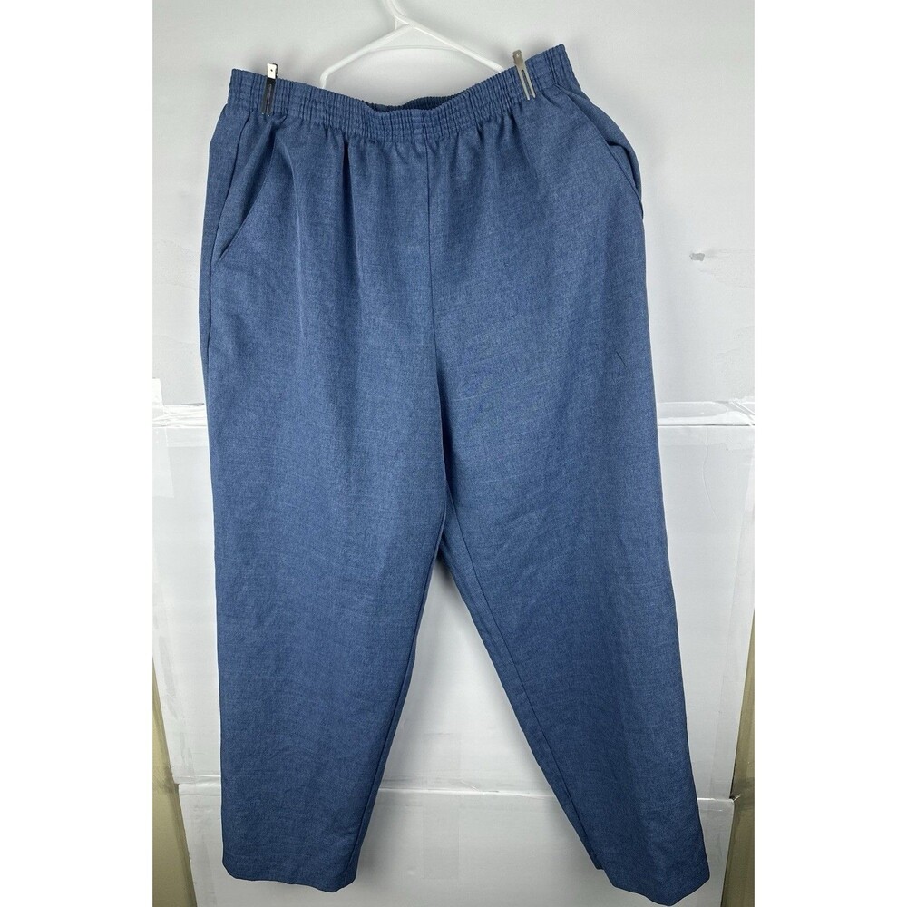 Briggs New York Elastic Waist Pull-On Pants Women's Size 12S Blue Petite Slack